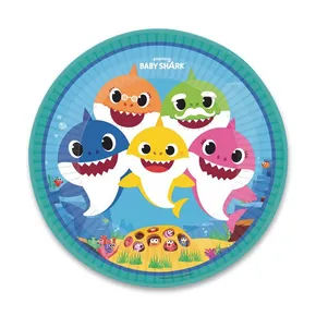 Talerze papierowe Baby Shark średnica 23 cm, 8 szt